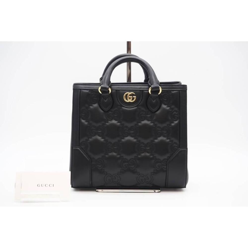 GUCCI GG Matelasse leather quilted handbag black